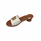 Solen Slide sandal top in Beige — interchangeable design