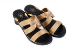 Gold Soraya Triple-Strap sandal top — Sole Mate modular sandals