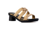 Gold Soraya Triple-Strap sandal top — swappable strap design