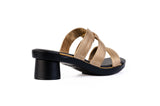 Gold Soraya Triple-Strap — snap-on sandal top by Sole Mate