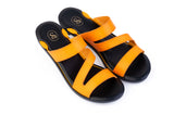 Aloura Triple-Strap sandal top in Orange — interchangeable design