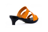 Orange Aloura Triple-Strap sandal top — Sole Mate modular sandals