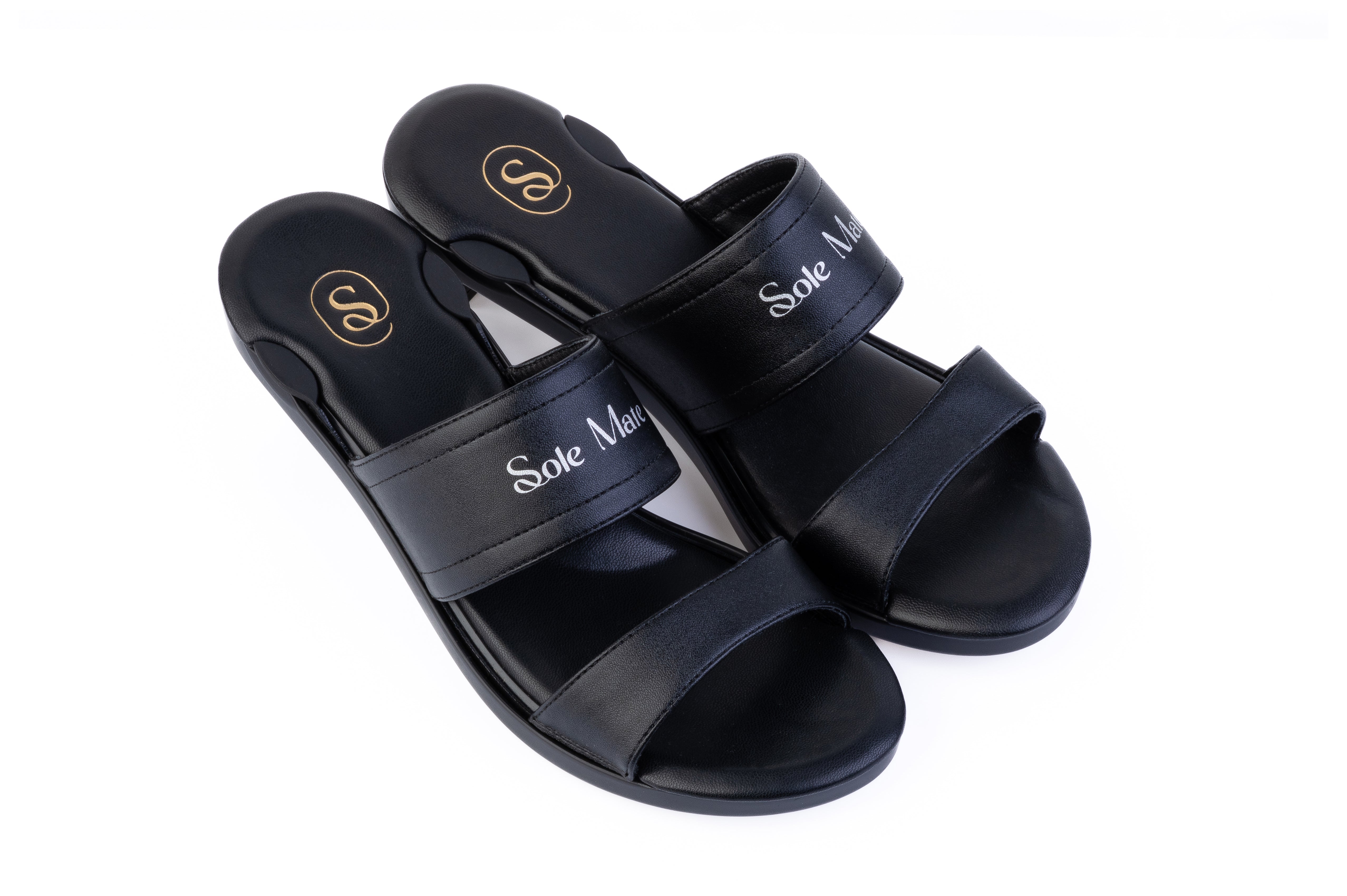 Brown Edge Block heel base — Sole Mate modular sandals