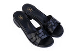 Harmonia Woven sandal top in Black — interchangeable design