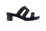 Brown Edge Block heel base — Sole Mate modular sandals