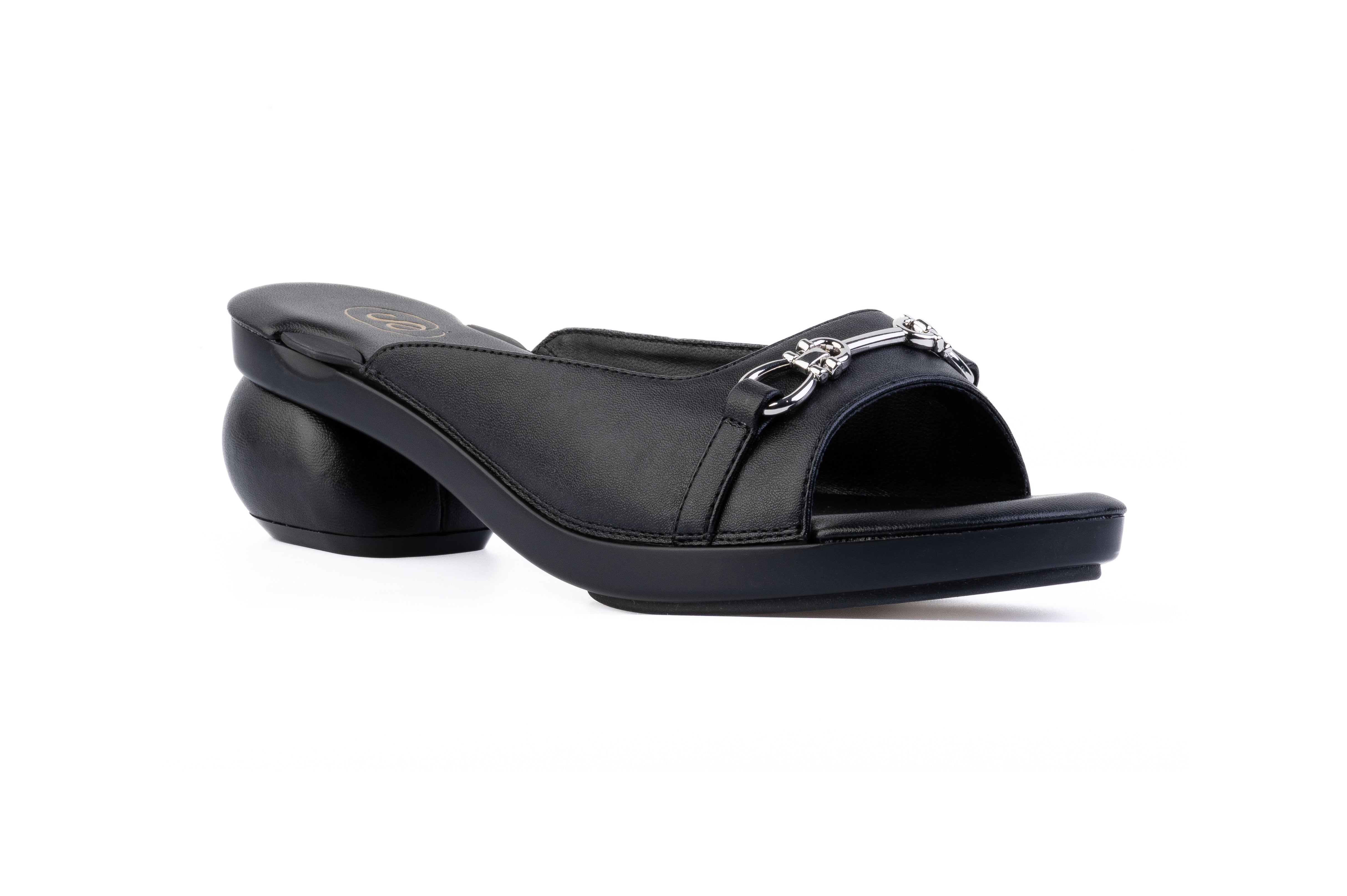 Beige Lux Metallic Slide — snap-on sandal top by Sole Mate