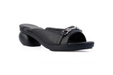 Beige Lux Metallic Slide — snap-on sandal top by Sole Mate