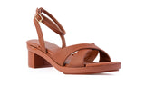 Brown Edge Block sandal base — memory-foam comfort