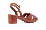 Daya Cross-Strap sandal top in Brown — interchangeable design