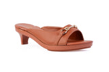 Beige Lux Metallic Slide sandal top — Sole Mate modular sandals