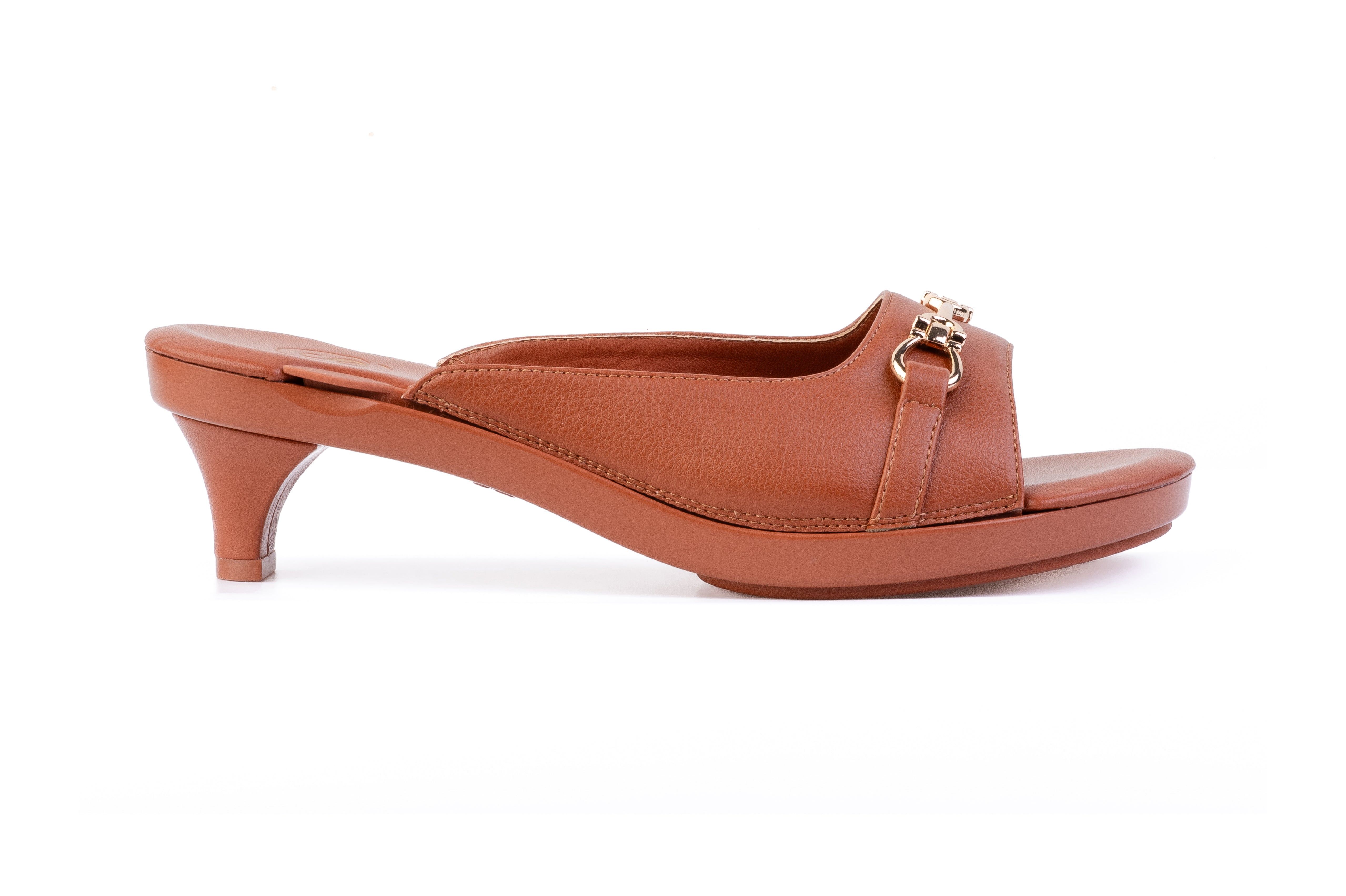 Lux Metallic Slide sandal top in Beige — interchangeable design