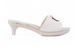 Beige Solen Slide sandal top — Sole Mate modular sandals