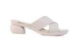 Beige Aria X-Strap — snap-on sandal top by Sole Mate