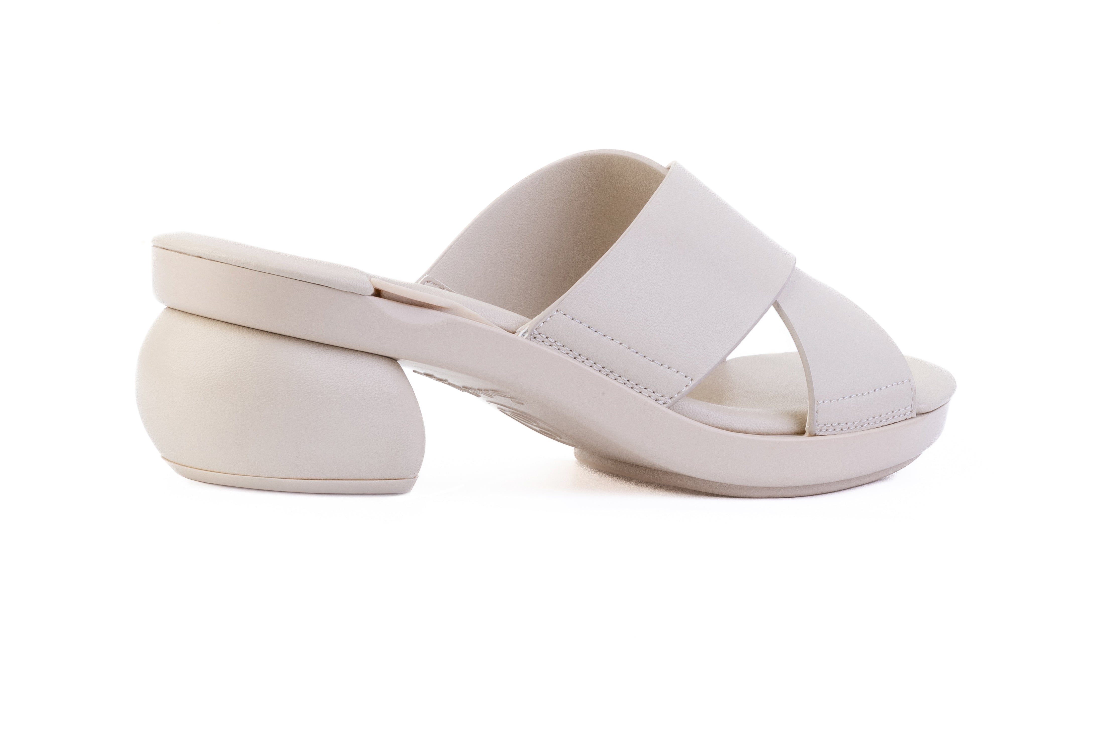 Beige Aria X-Strap sandal top — swappable strap design