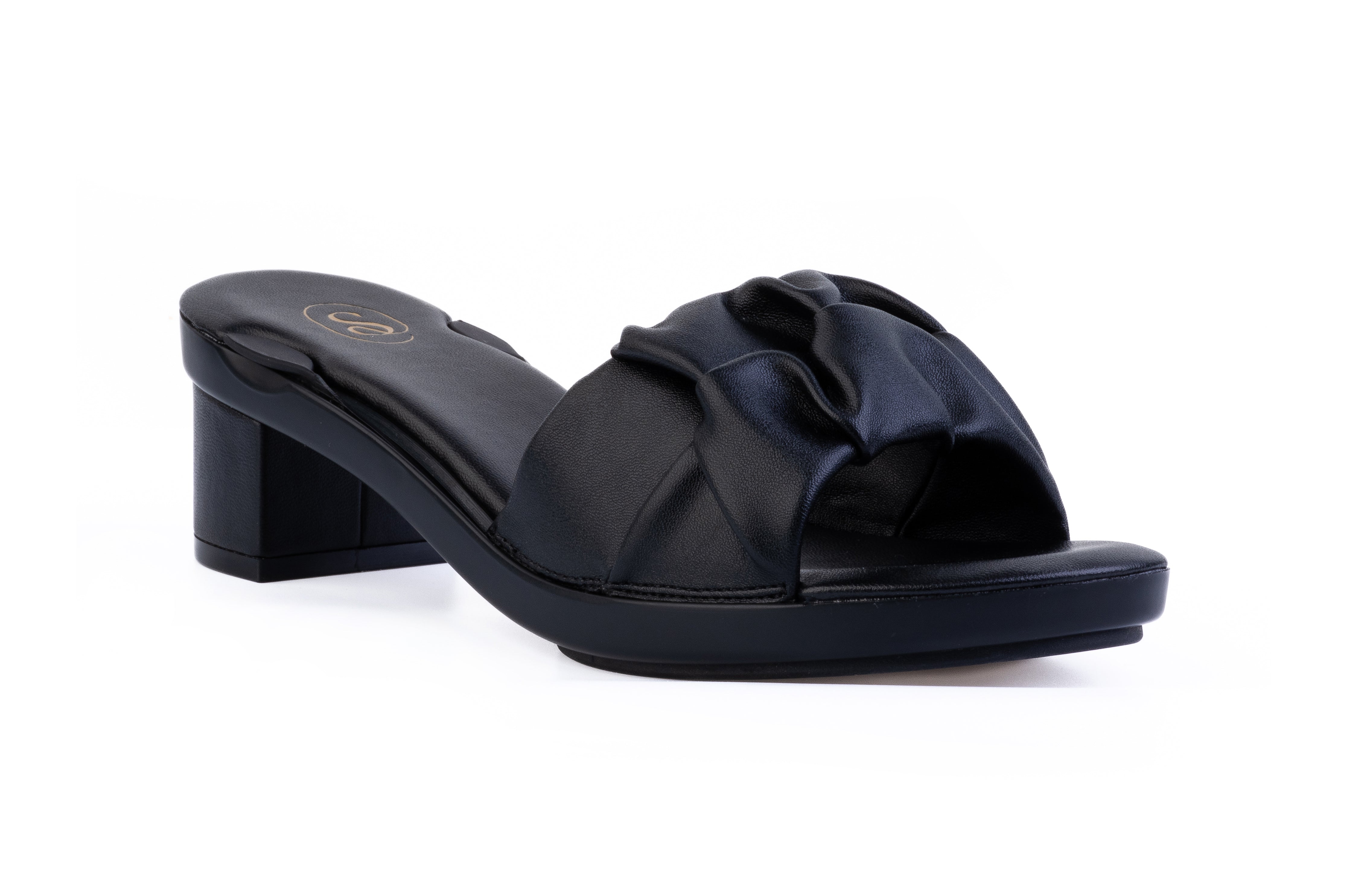 Beige Lorin Ruched Bow sandal top — Sole Mate modular sandals