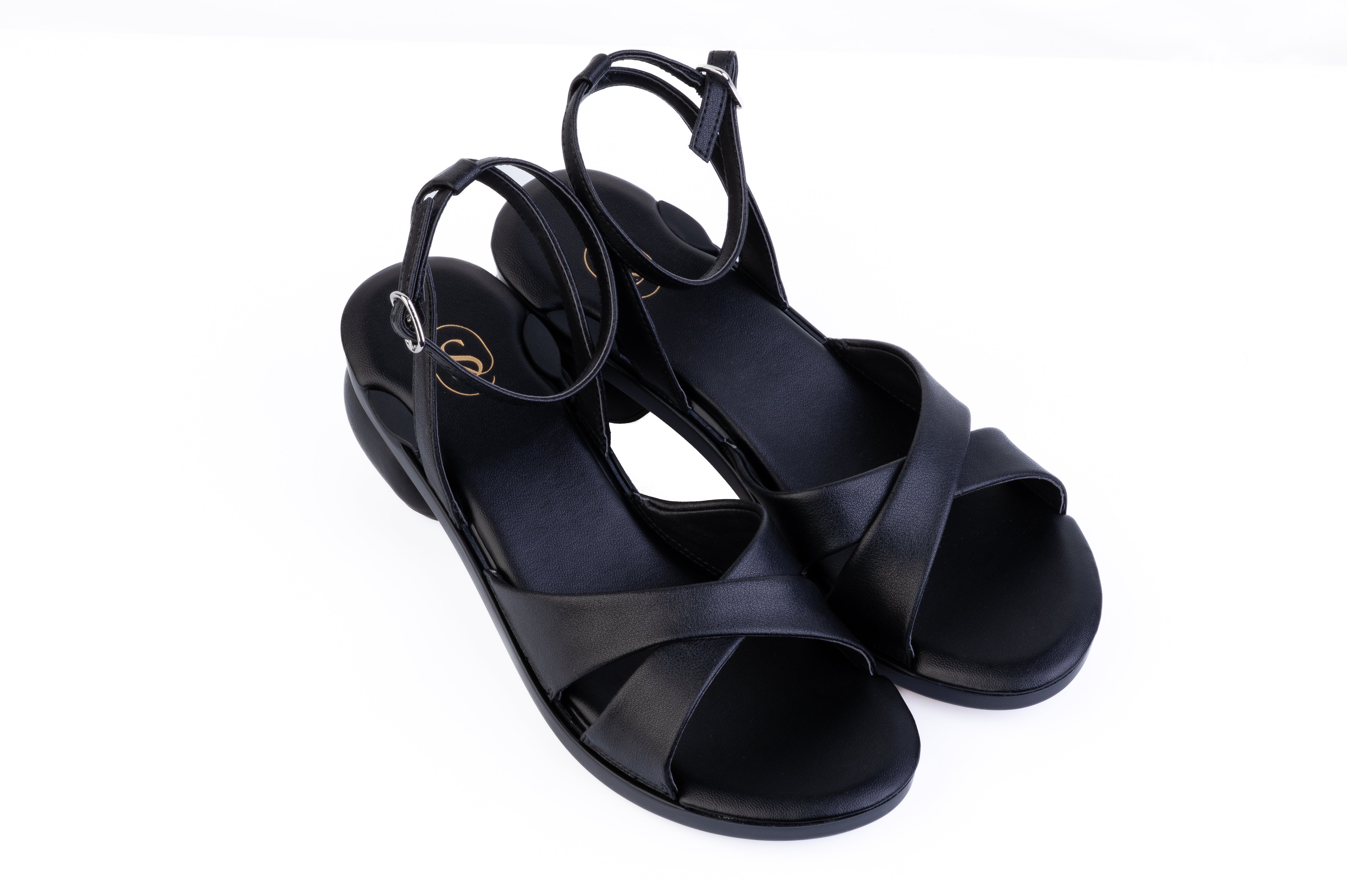 Brown Daya Cross-Strap sandal top — Sole Mate modular sandals