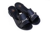Black Oriya Loafer sandal top — Sole Mate modular sandals