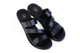 Orange Aloura Triple-Strap sandal top — Sole Mate modular sandals