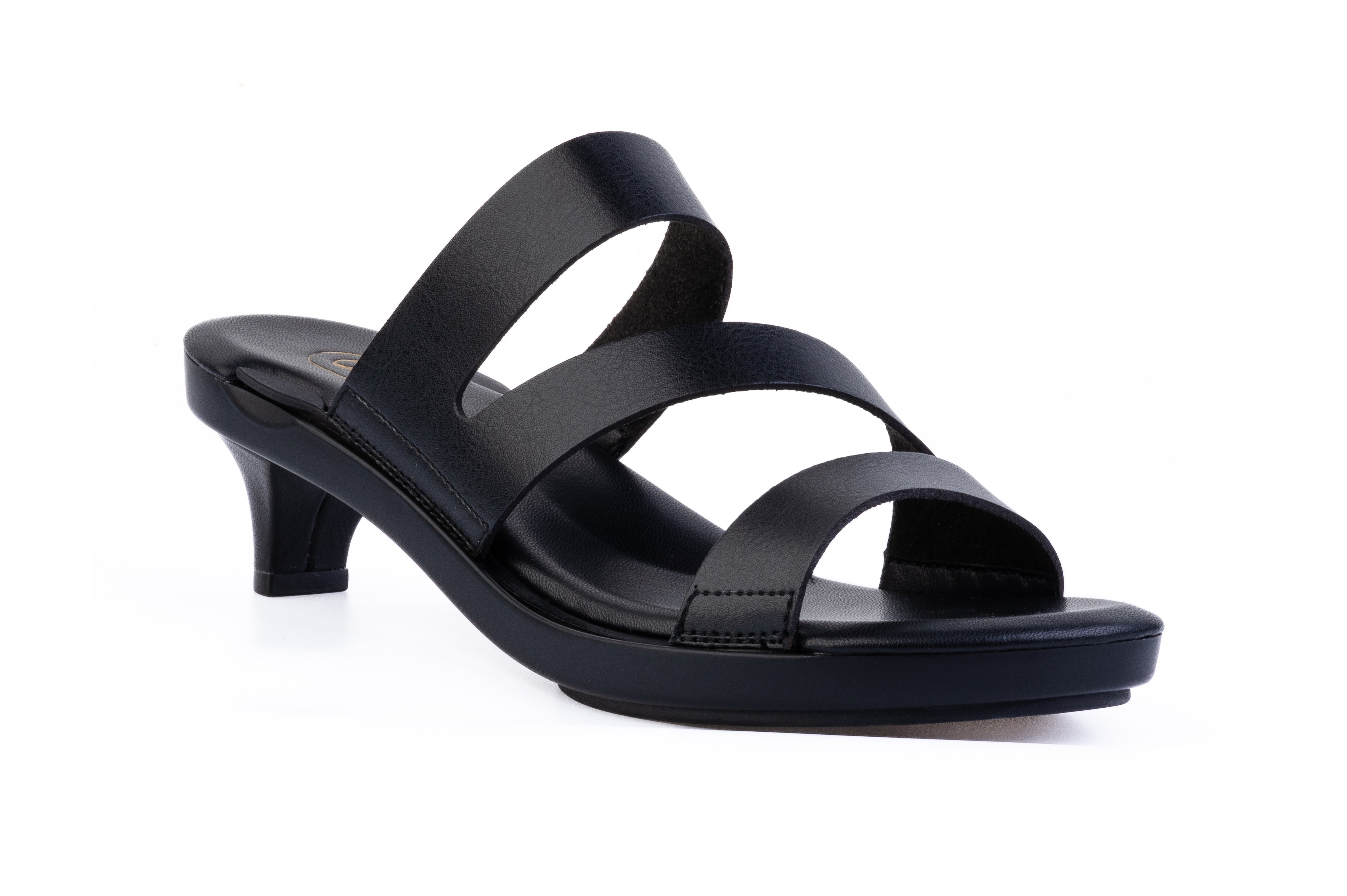 Aloura Triple-Strap sandal top in Orange — interchangeable design