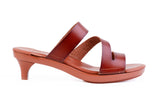 Orange Aloura Triple-Strap sandal top — Sole Mate modular sandals