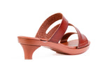 Aloura Triple-Strap sandal top in Orange — interchangeable design