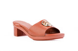 Solen Slide sandal top in Beige — interchangeable design