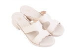 Sole Mate SoftSquare Base styled with Estrella Scalloped Top — snap-on sandals