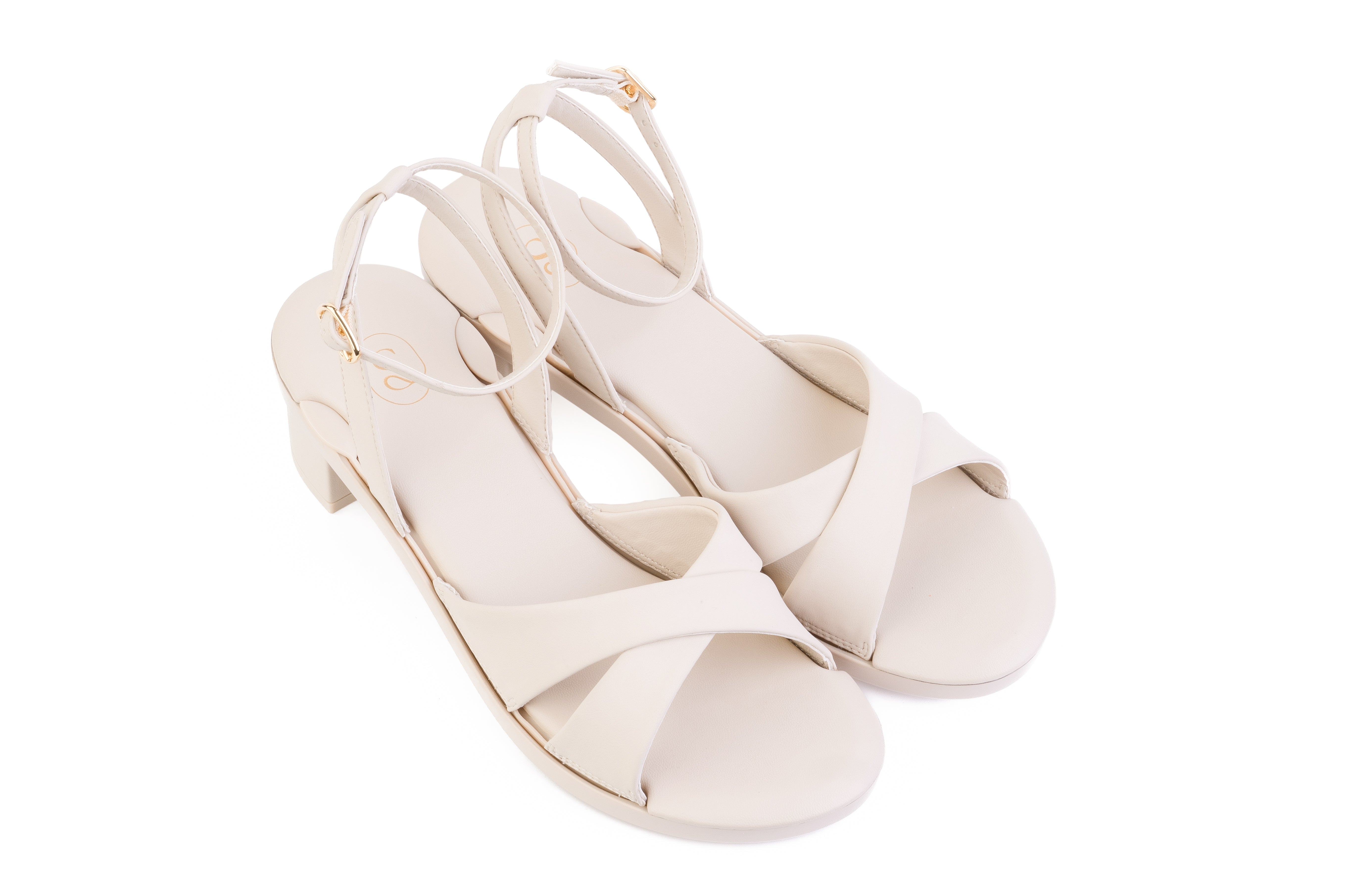 Brown Daya Cross-Strap sandal top — swappable strap design