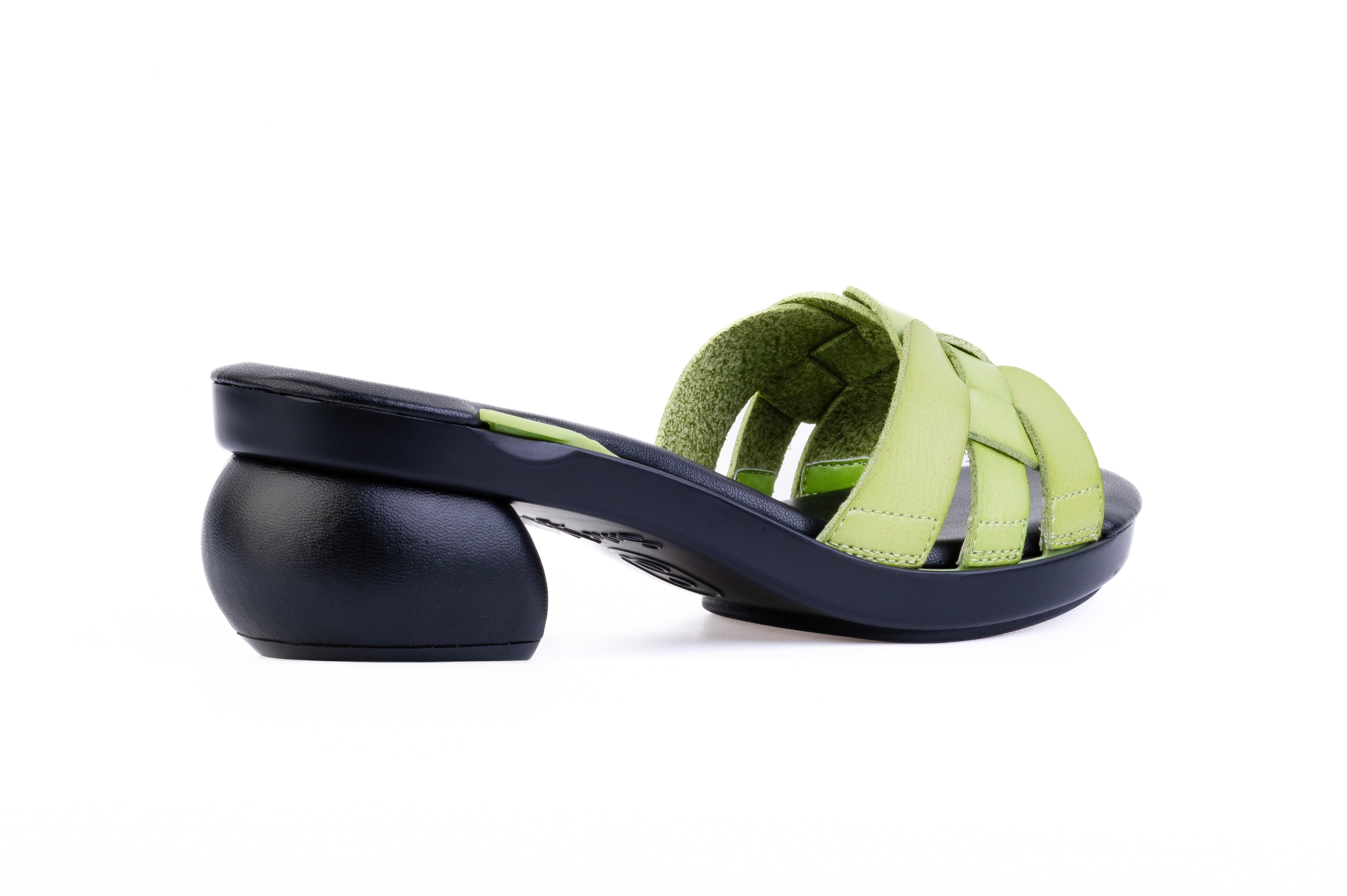 Black Harmonia Woven sandal top — swappable strap design