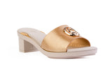 Beige Solen Slide — snap-on sandal top by Sole Mate