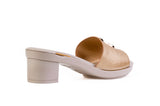 Beige Solen Slide sandal top — Sole Mate modular sandals