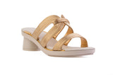 Gold Soraya Triple-Strap sandal top — swappable strap design