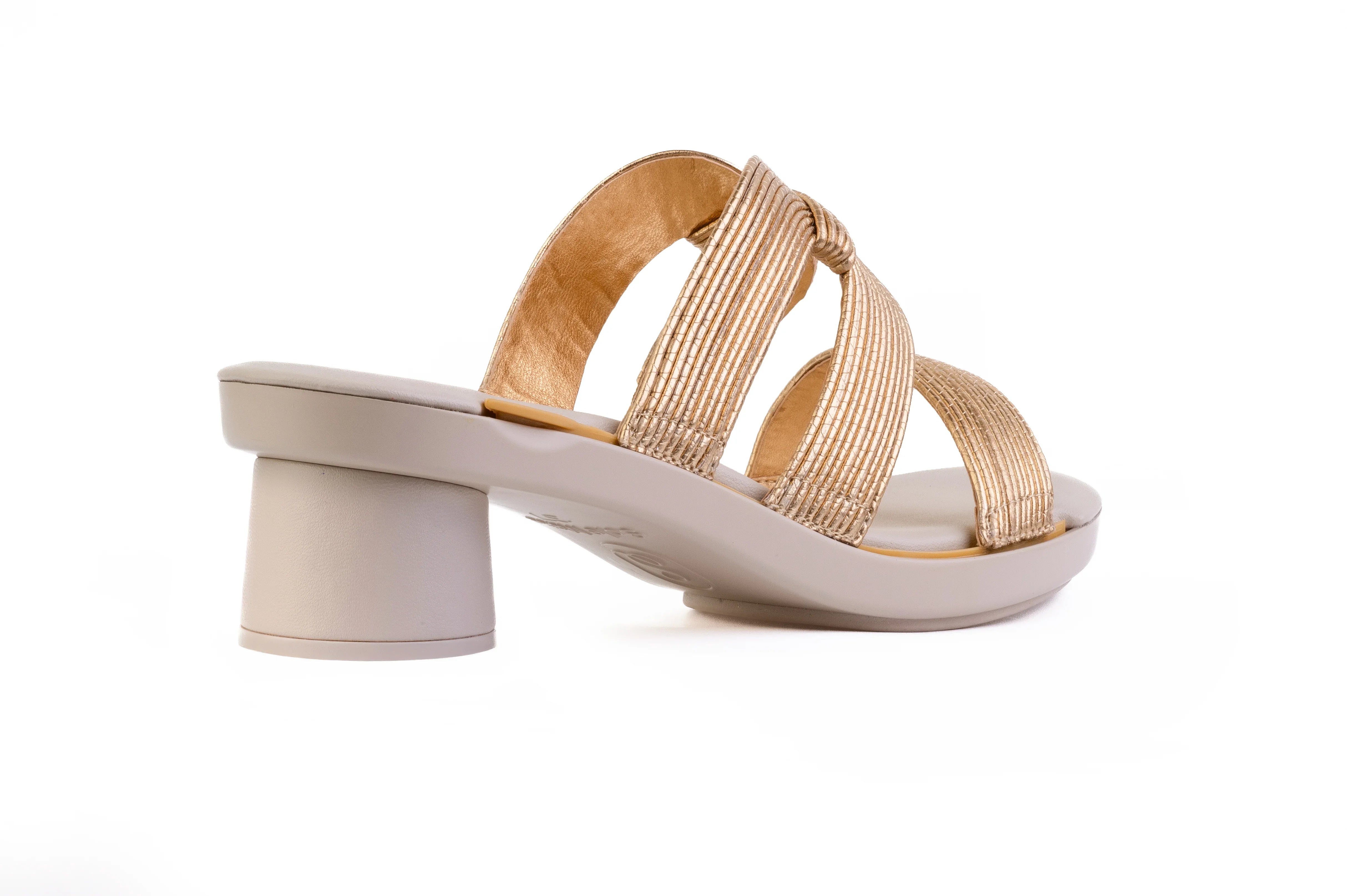 Soraya Triple-Strap sandal top in Gold — interchangeable design