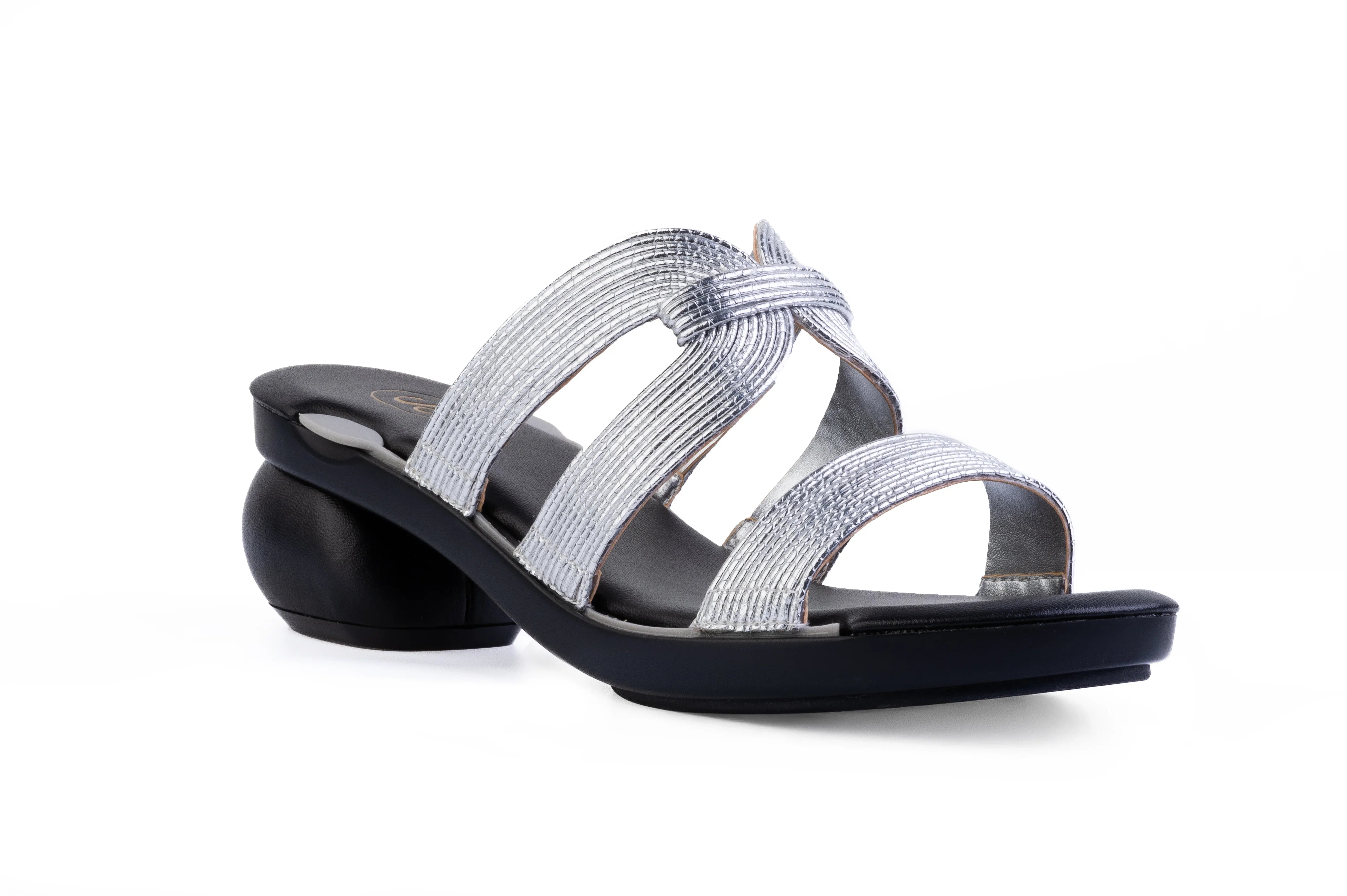 Gold Soraya Triple-Strap — snap-on sandal top by Sole Mate