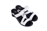 Aloura Triple-Strap sandal top in Orange — interchangeable design