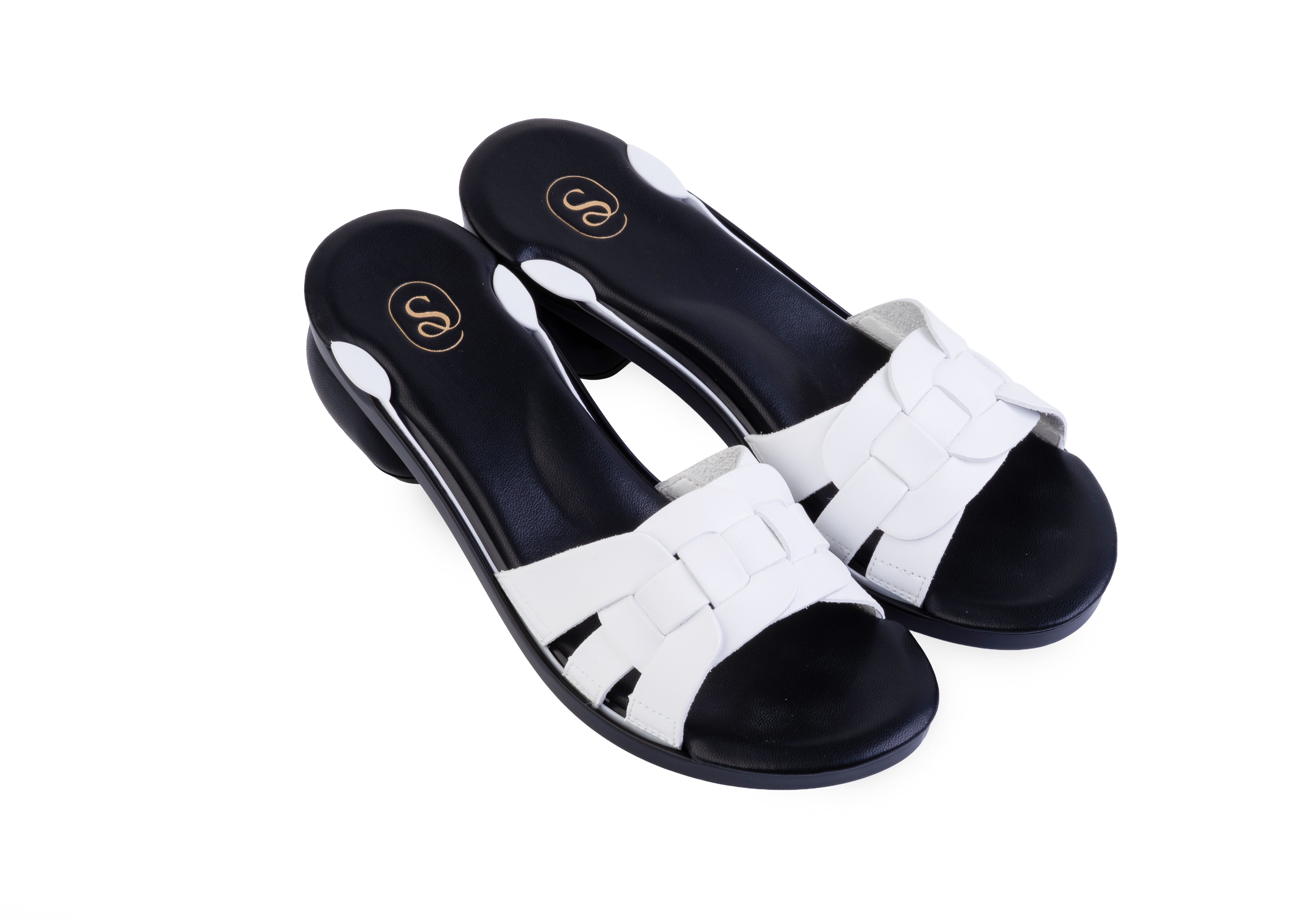 Black Harmonia Woven — snap-on sandal top by Sole Mate