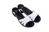 Black Harmonia Woven — snap-on sandal top by Sole Mate