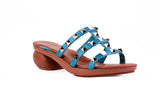 Silver Tiva Studded sandal top — Sole Mate modular sandals
