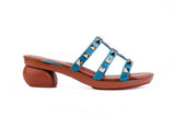 Tiva Studded sandal top in Silver — interchangeable design