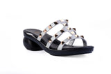 Tiva Studded sandal top in Silver — interchangeable design