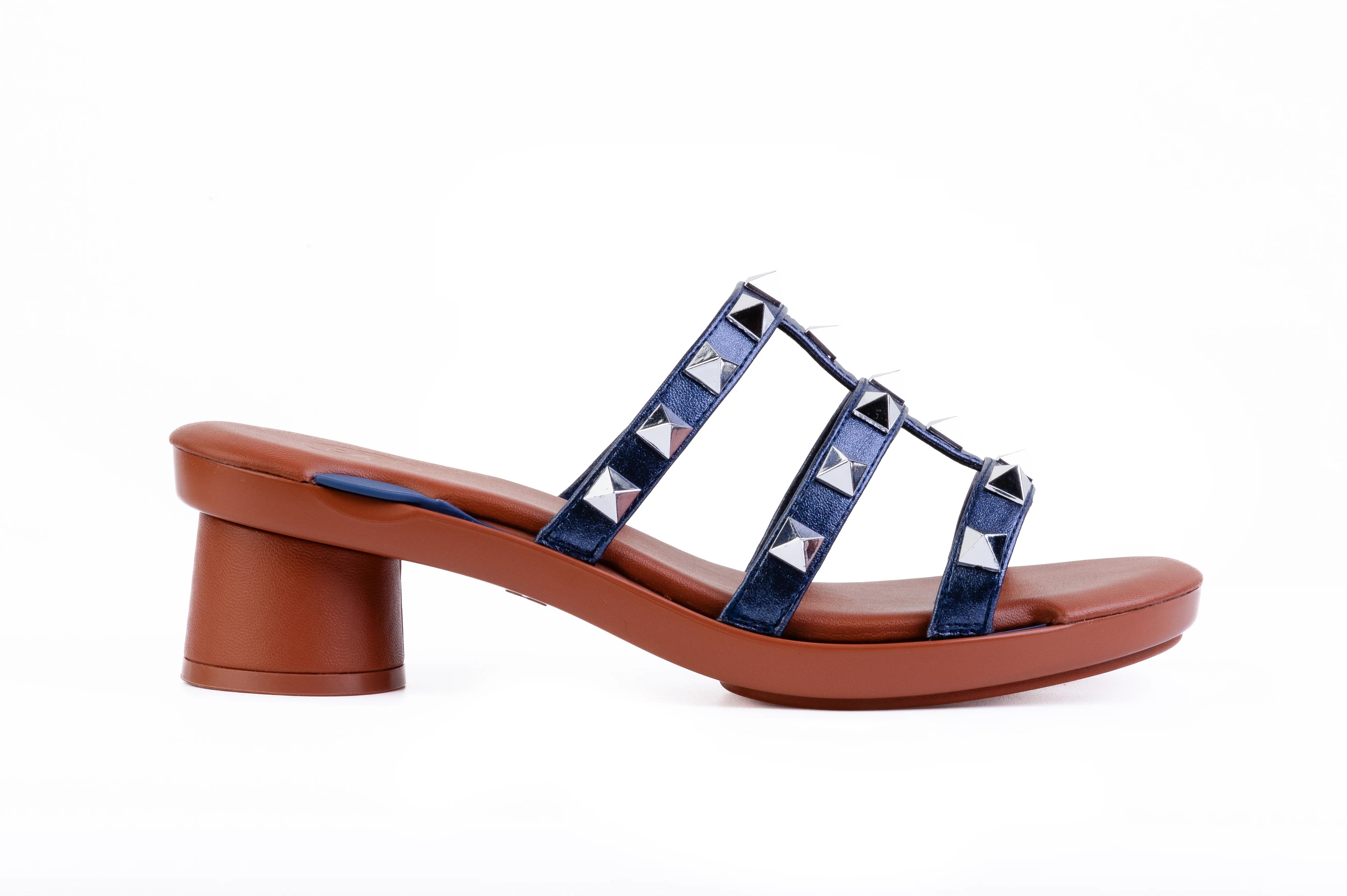 Silver Tiva Studded — snap-on sandal top by Sole Mate