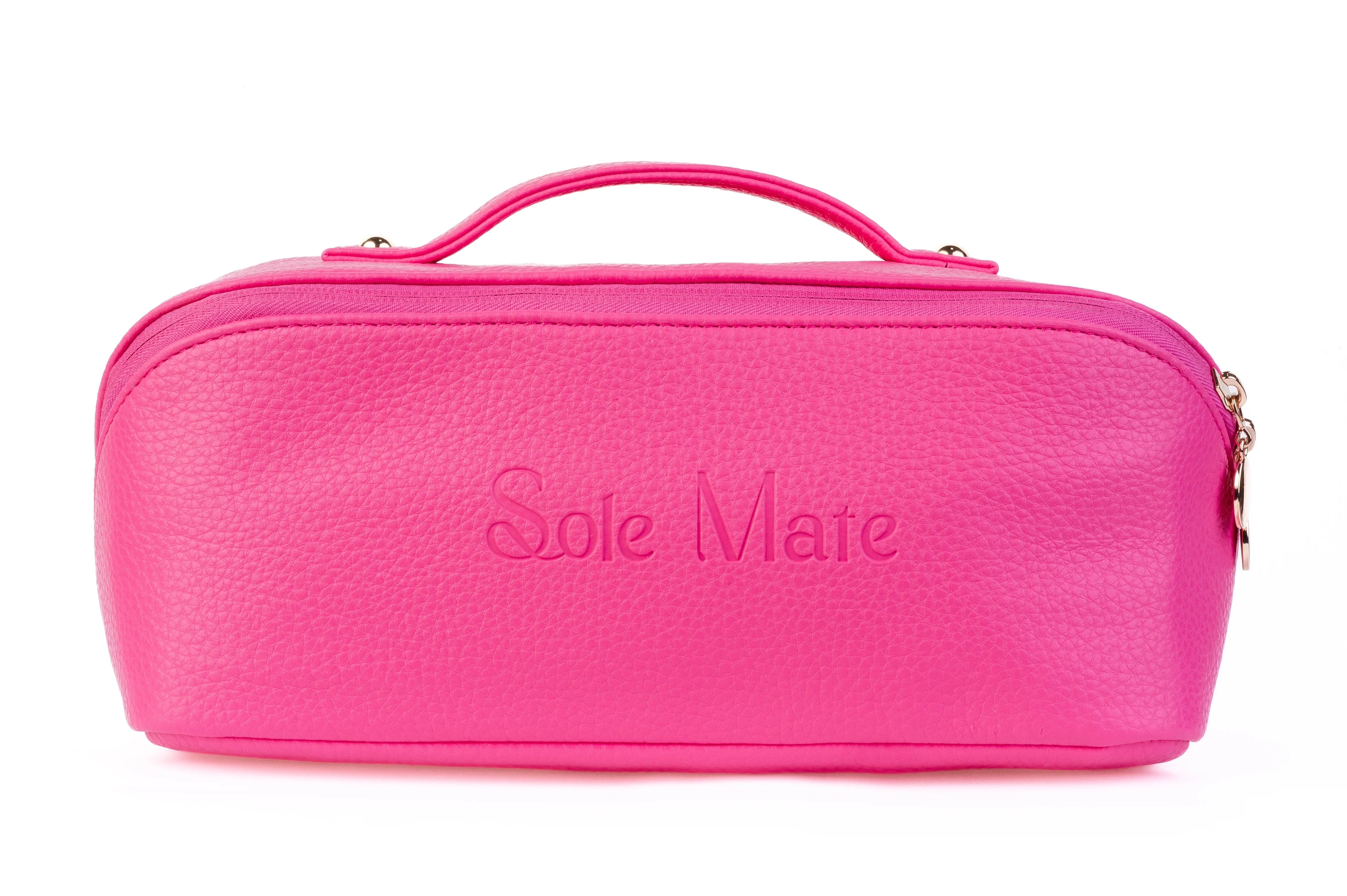 Sole Mate Travel Clutch in Beige — interchangeable sandal carry case