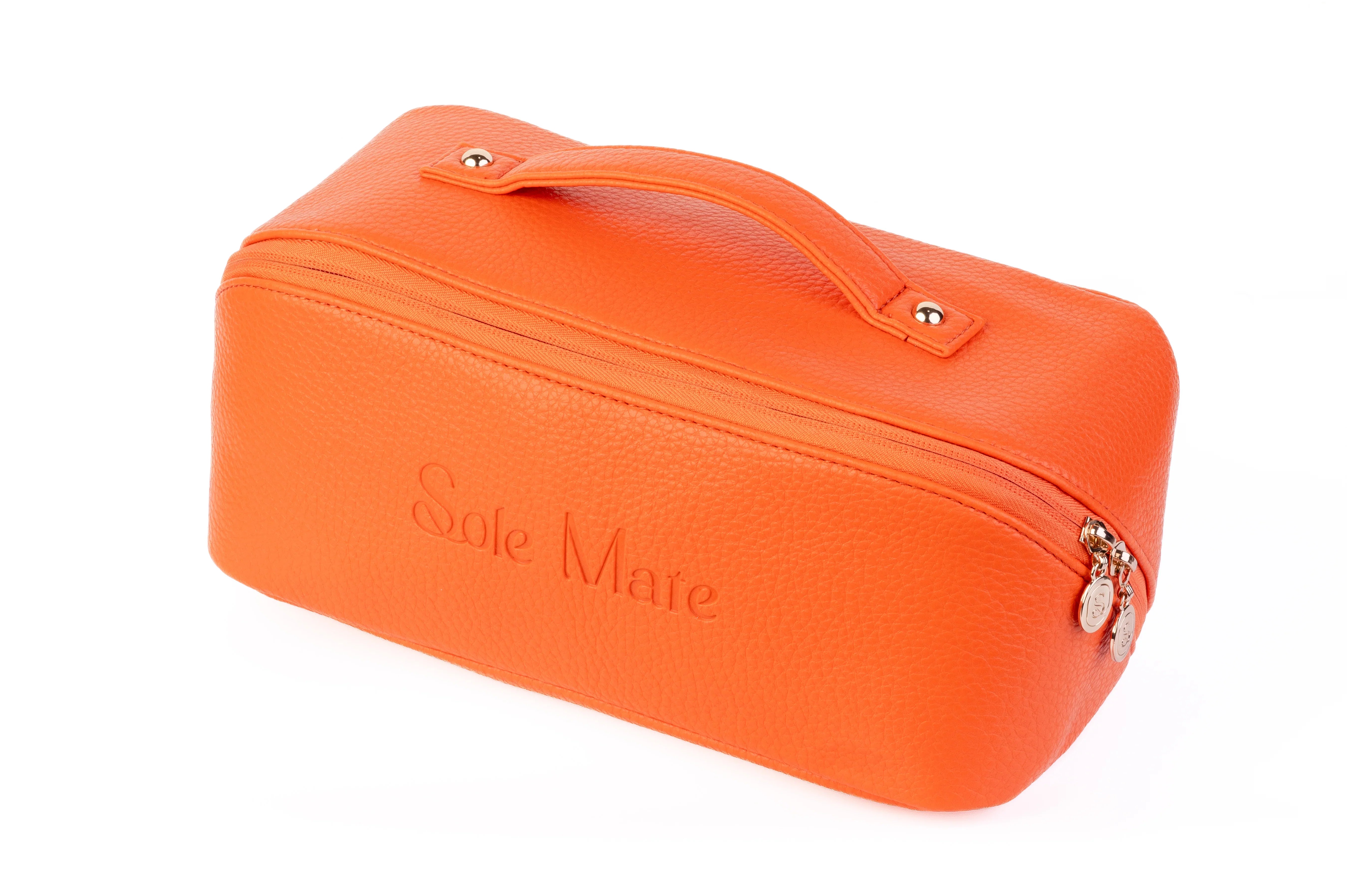 Orange Sole Mate Travel Clutch — modular sandal organizer bag
