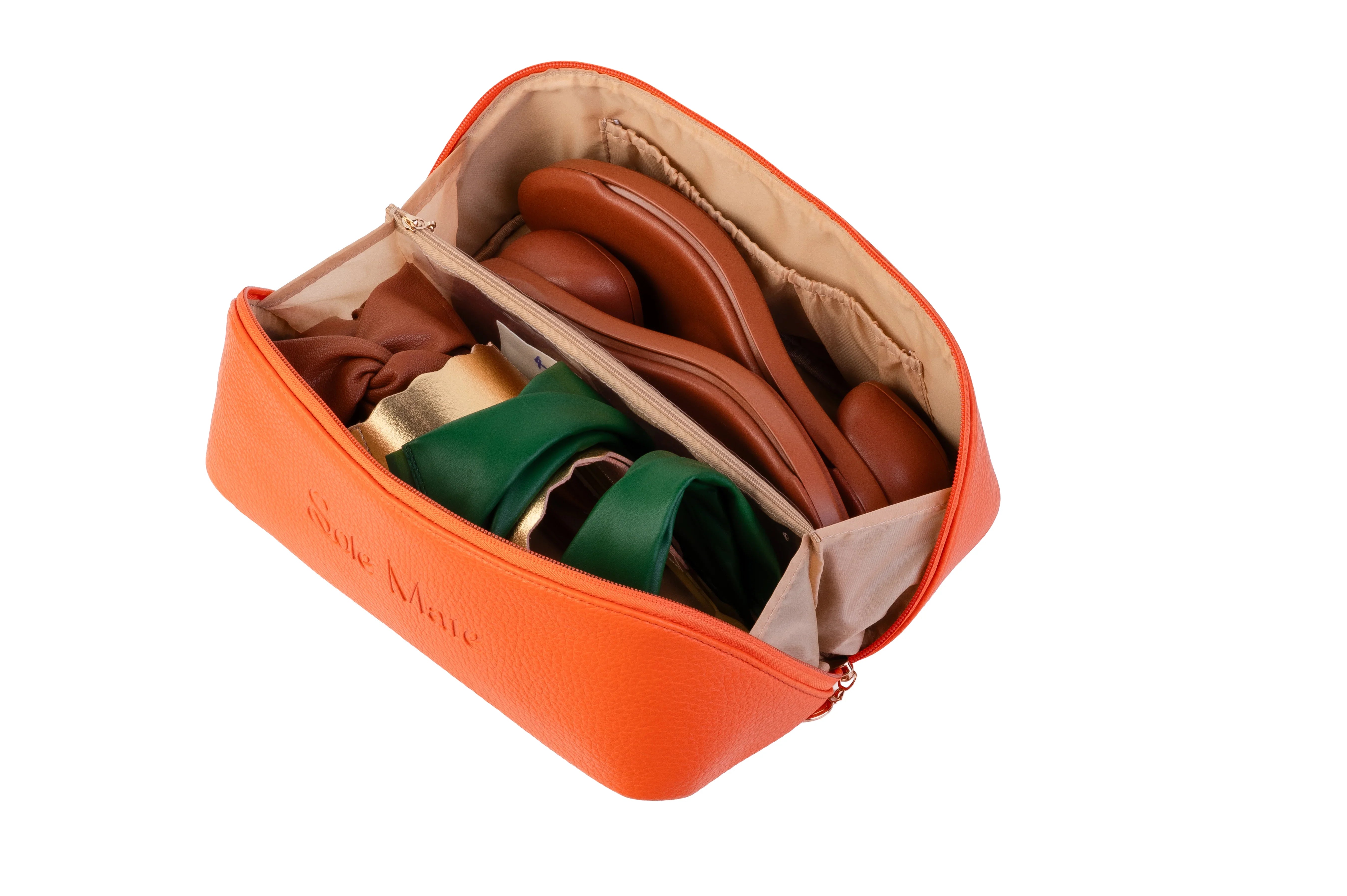 Sole Mate modular Clutch in Beige — sandal travel organizer