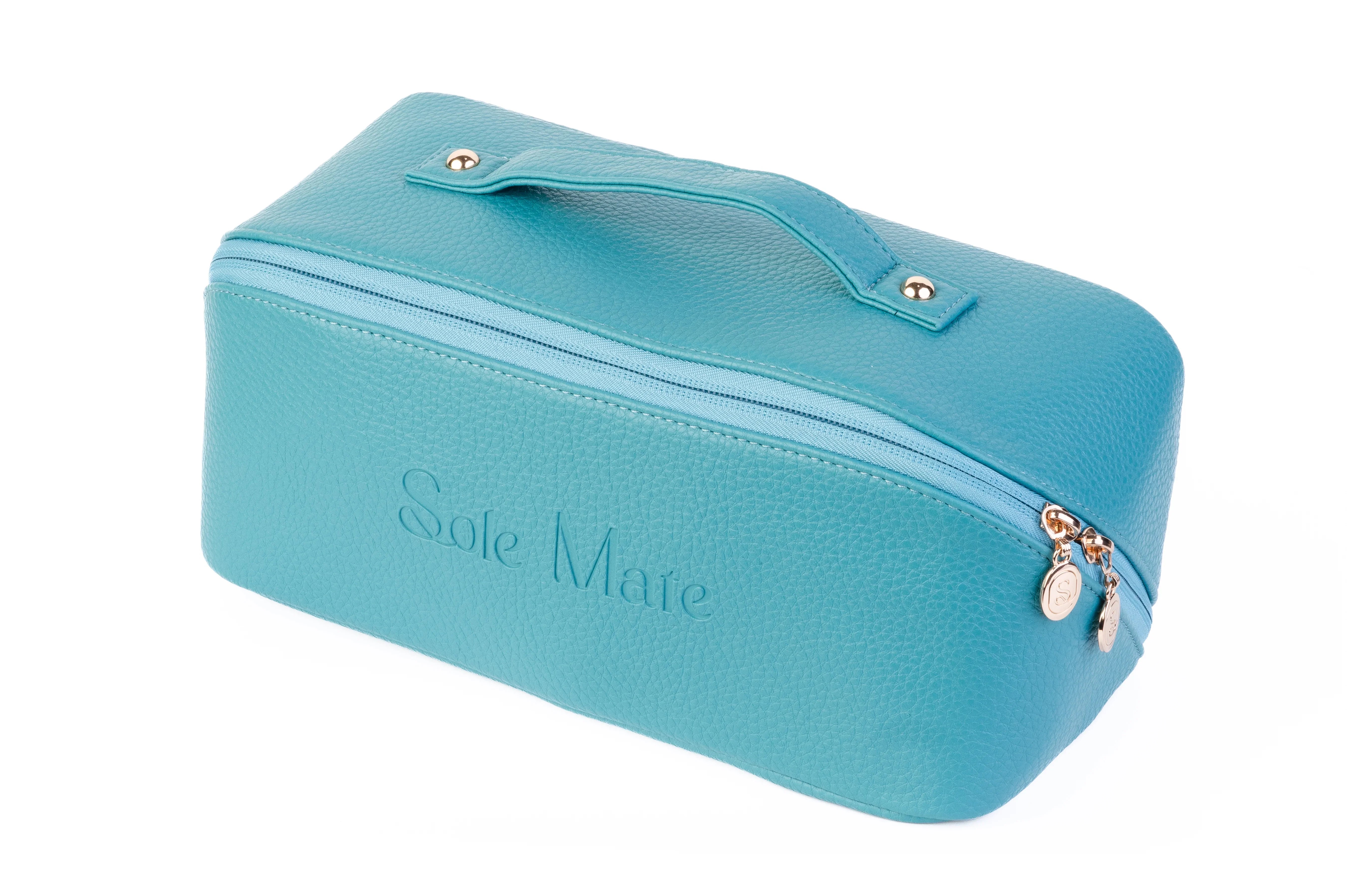 Turquoise Sole Mate Travel Clutch — modular sandal organizer bag