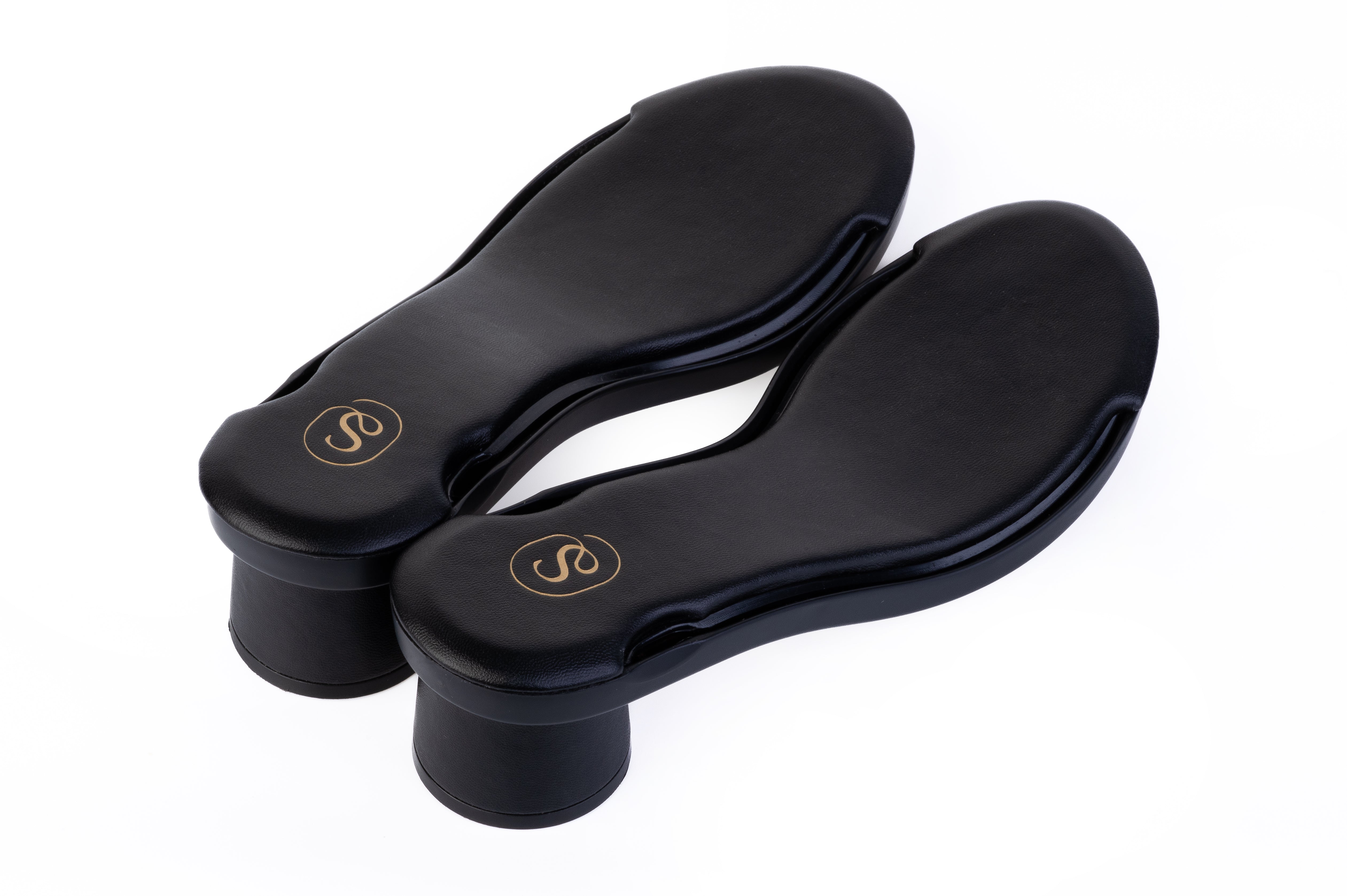 Black Rolla Kitten Heel sandal base — memory-foam comfort