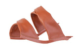 Brown Alma Crisscross sandal top — Sole Mate modular sandals