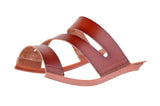 Orange Aloura Triple-Strap sandal top — swappable strap design