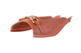 Beige Lux Metallic Slide sandal top — swappable strap design