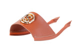 Brown Solen Slide sandal top — Sole Mate modular sandals